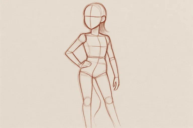 Basis van meiden tekenen