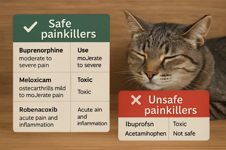 Veilige en onveilige pijnstillers voor katten